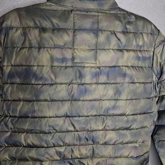 GAP Men's Medium ColdControl Lightweight Puffer Jacket Water Resist GREEN CAMO - Picture 9 of 13